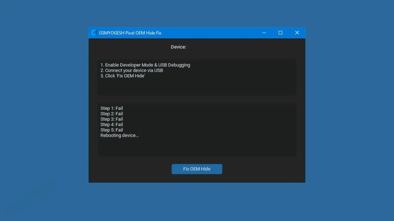 GSMYOGESH Pixel OEM Hide Fix