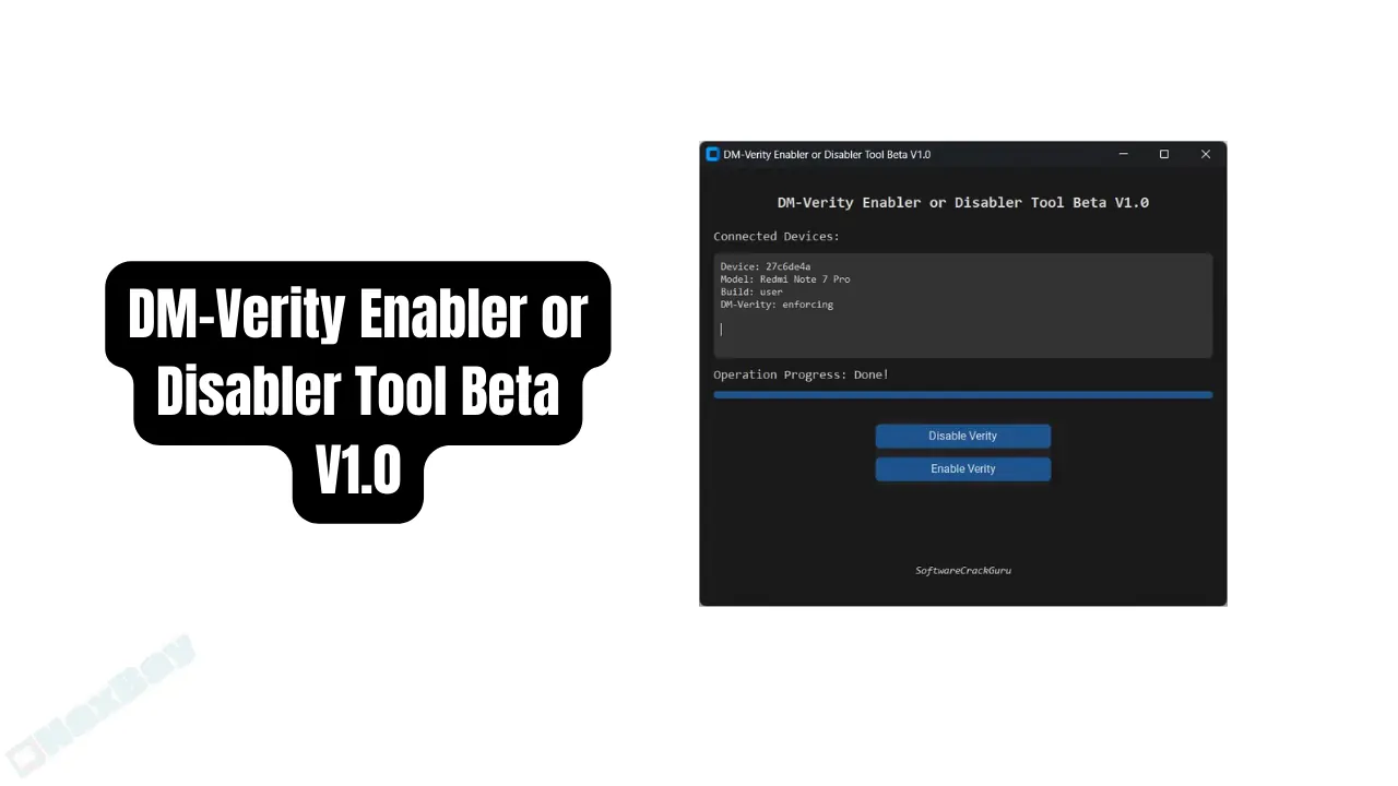 DM-Verity Enabler or Disabler Tool Beta V1.0